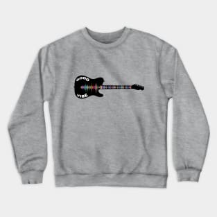 Electric Guitar Good Vibe Rainbow Strings Crewneck Sweatshirt